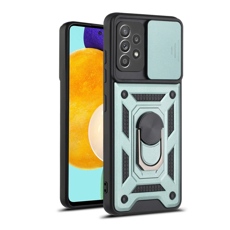 For Samsung Galaxy A52 Sliding Camera Cover Design TPU+PC Protective Case