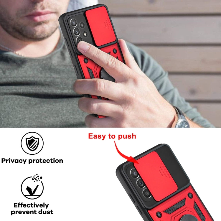 For Samsung Galaxy A52 Sliding Camera Cover Design TPU+PC Protective Case