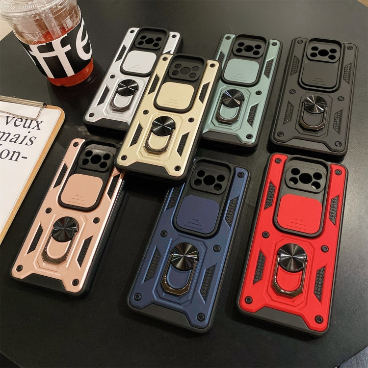 For Xiaomi Poco X3 Sliding Camera Cover Design TPU+PC Protective Case