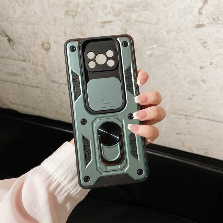 For Xiaomi Poco X3 Sliding Camera Cover Design TPU+PC Protective Case