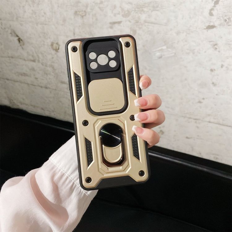 For Xiaomi Poco X3 Sliding Camera Cover Design TPU+PC Protective Case