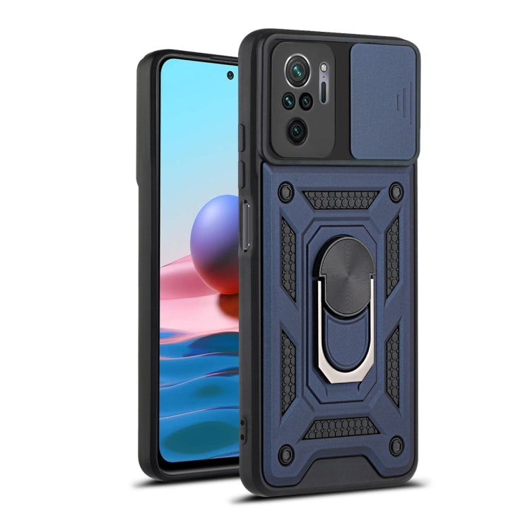 For Xiaomi Redmi Note 10 Sliding Camera Cover Design TPU+PC Protective Case