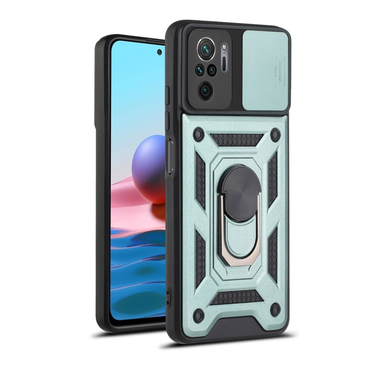 For Xiaomi Redmi Note 10 Sliding Camera Cover Design TPU+PC Protective Case