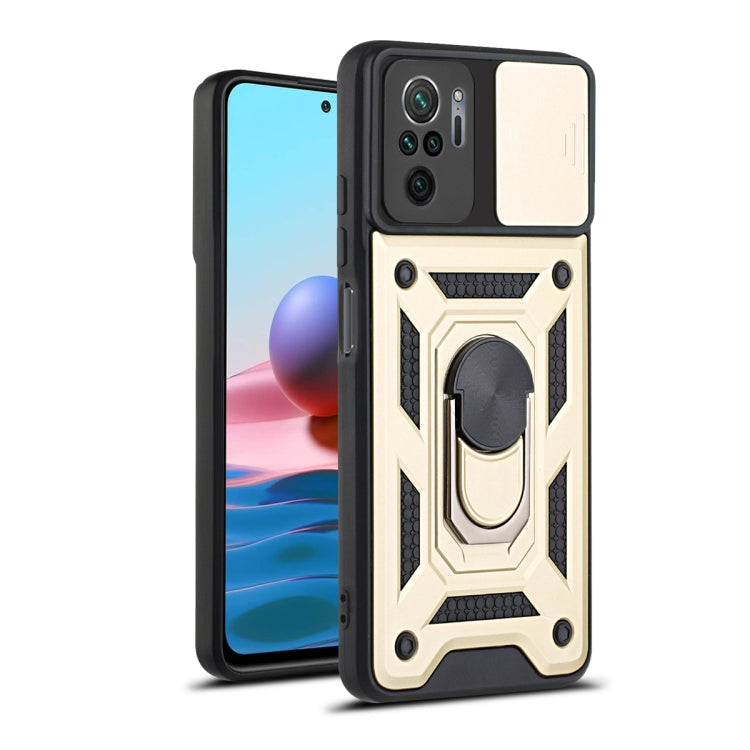 For Xiaomi Redmi Note 10 Sliding Camera Cover Design TPU+PC Protective Case