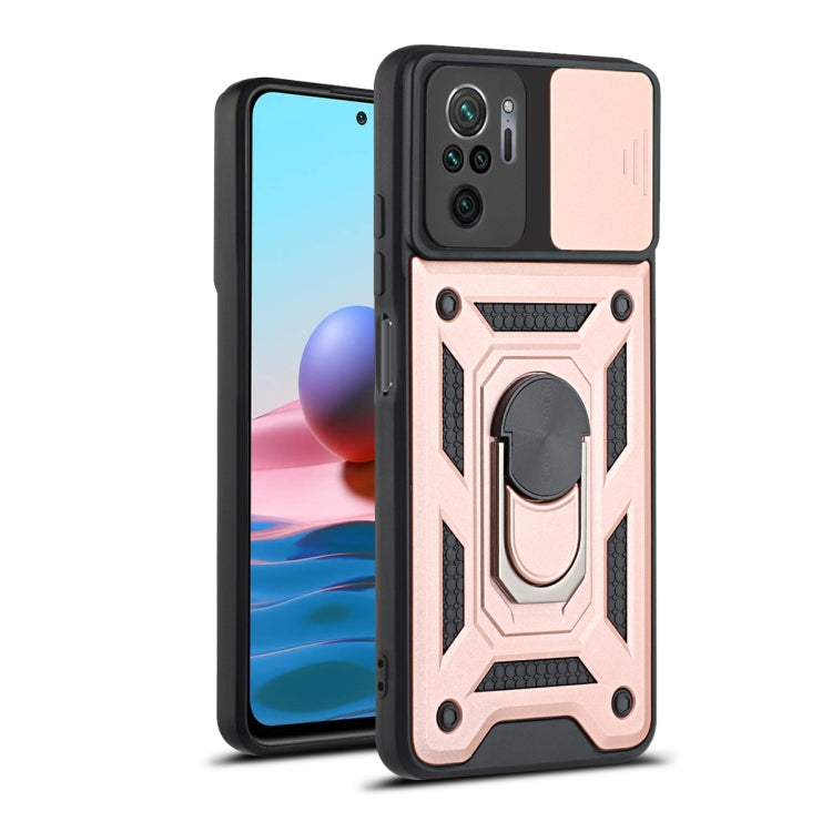 For Xiaomi Redmi Note 10 Sliding Camera Cover Design TPU+PC Protective Case