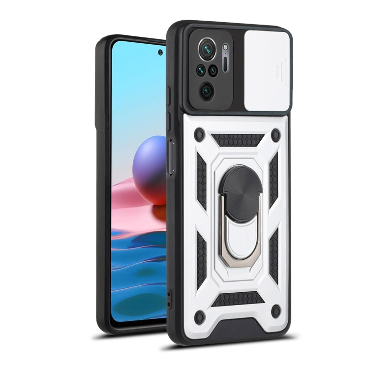 For Xiaomi Redmi Note 10 Sliding Camera Cover Design TPU+PC Protective Case