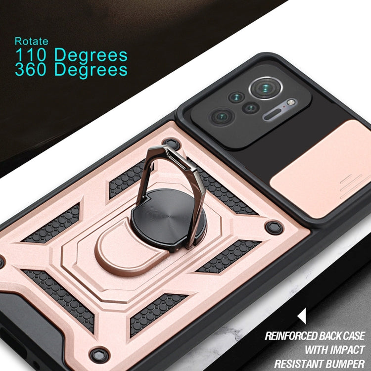 For Xiaomi Redmi Note 10 Sliding Camera Cover Design TPU+PC Protective Case