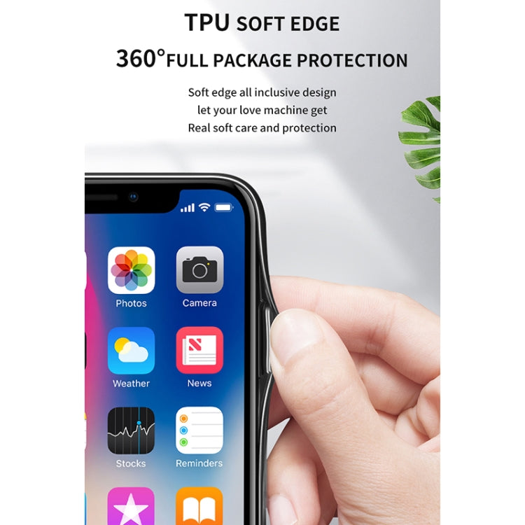 For OPPO A8 Starry Sky Painted Tempered Glass TPU Shockproof Protective Case