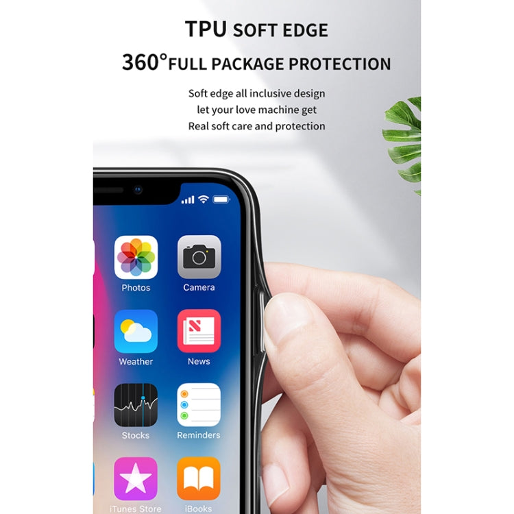 For OPPO A5 / A7 / A12e Starry Sky Painted Tempered Glass TPU Shockproof Protective Case