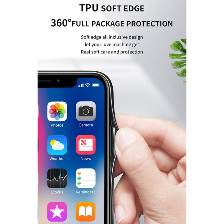 For OPPO A15 Starry Sky Painted Tempered Glass TPU Shockproof Protective Case