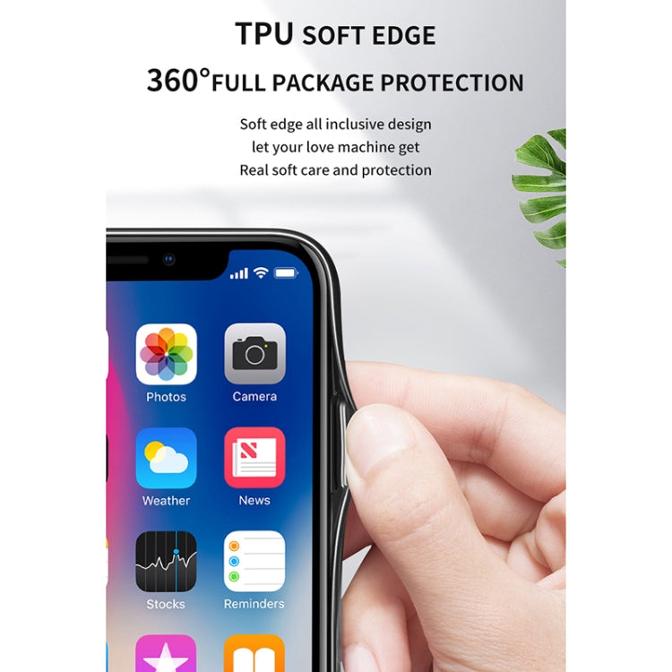 For OPPO F11 Starry Sky Painted Tempered Glass TPU Shockproof Protective Case