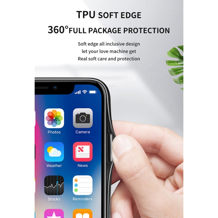 For OPPO Find X2 Pro Starry Sky Painted Tempered Glass TPU Shockproof Protective Case