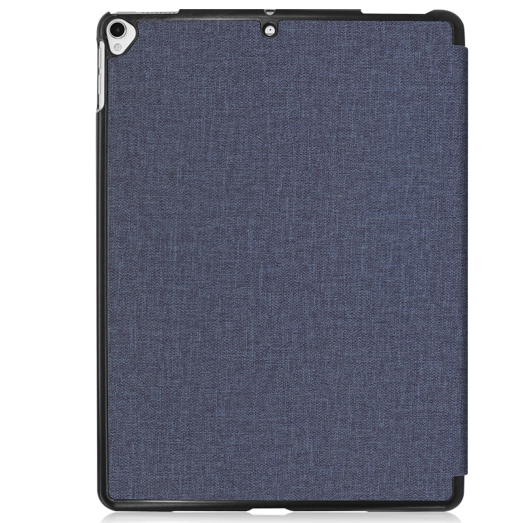 For iPad 10.2 2021 / 2020 / 2019 / Air 3 / Pro 10.5 / iPad 10.2 2020 Denim Texture Horizontal Flip Leather Case with Three-folding Holder & Sleep / Wake-up Function