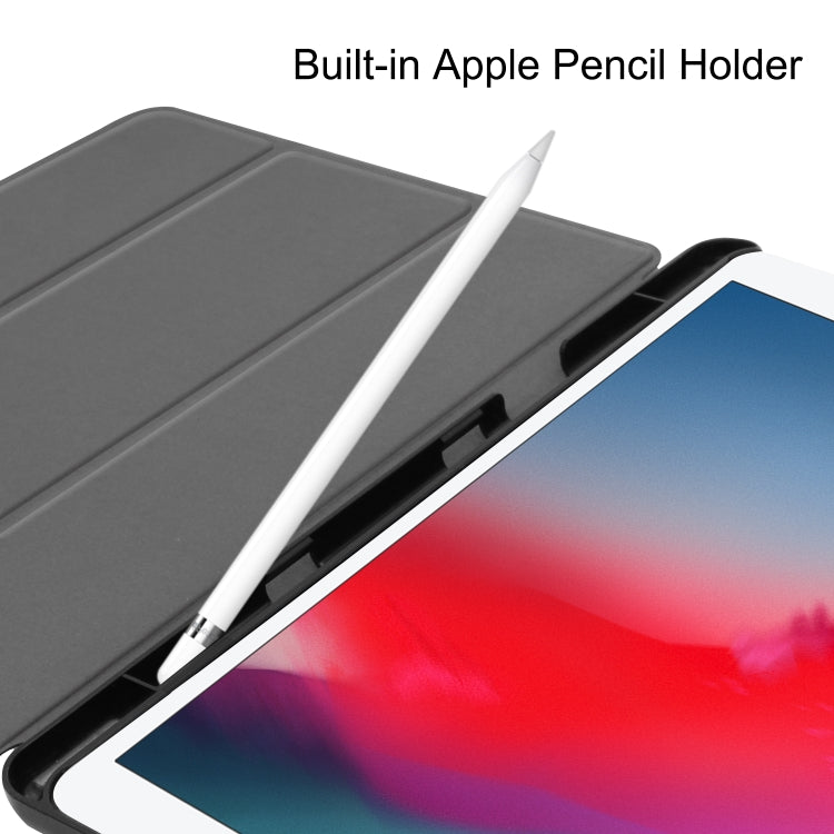 For iPad 10.2 2021 / 2020 / 2019 / Air 3 / Pro 10.5 / iPad 10.2 2020 Denim Texture Horizontal Flip Leather Case with Three-folding Holder & Sleep / Wake-up Function