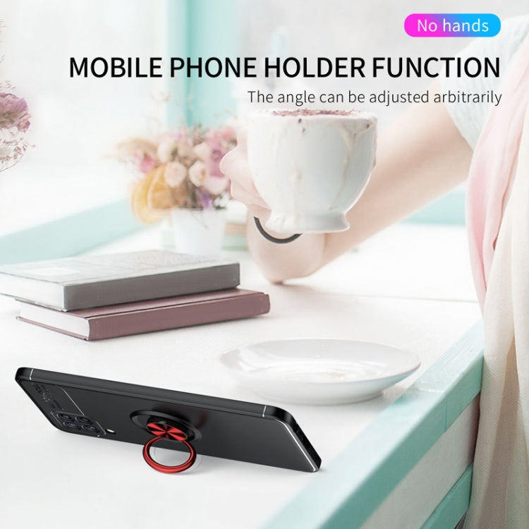 For Samsung Galaxy M32 Metal Ring Holder 360 Degree Rotating TPU Case