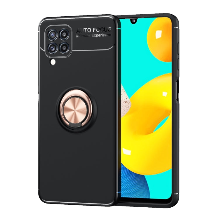 For Samsung Galaxy M32 Metal Ring Holder 360 Degree Rotating TPU Case