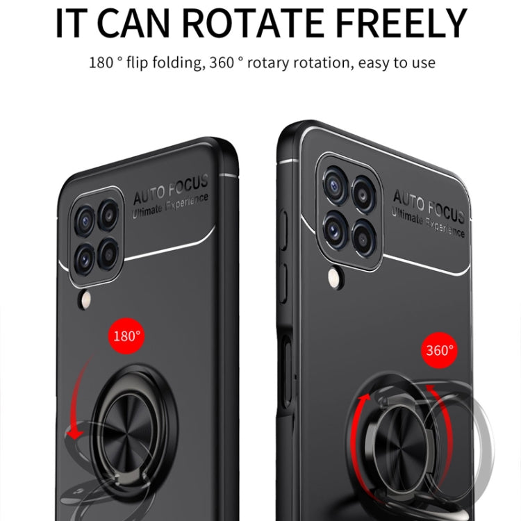 For Samsung Galaxy M32 Metal Ring Holder 360 Degree Rotating TPU Case