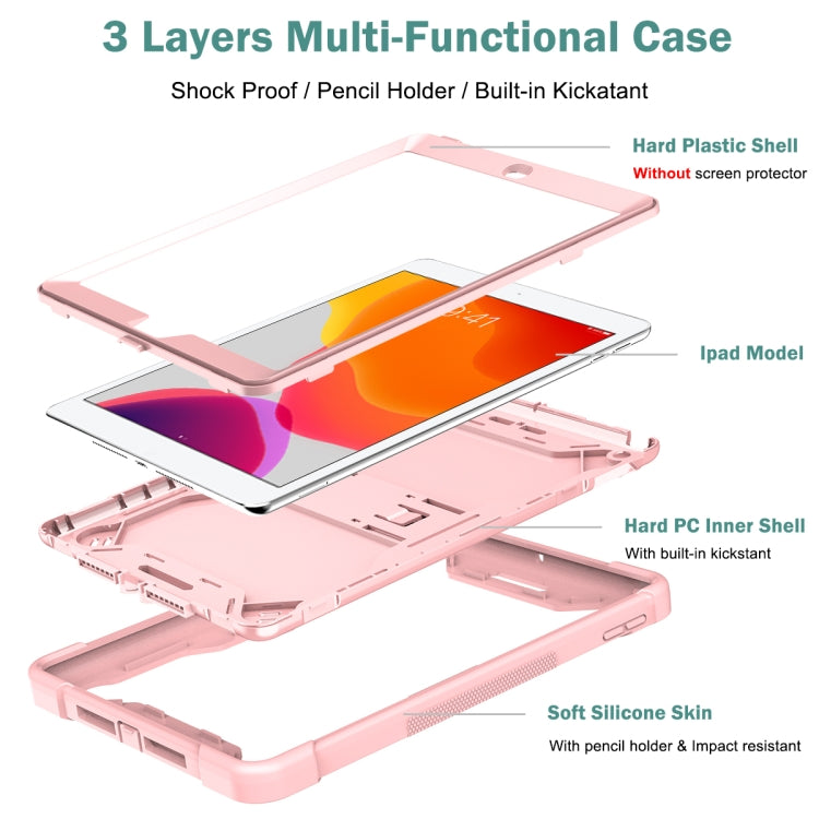 For iPad 10.2 2021 / 2020 / 2019 Silicone + PC Shockproof Protective Case with Holder