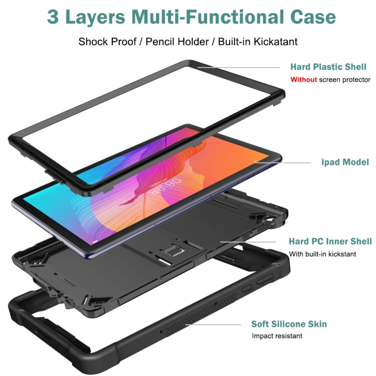 For Huawei MatePad T 10s Silicone + PC Shockproof Protective Case with Holder