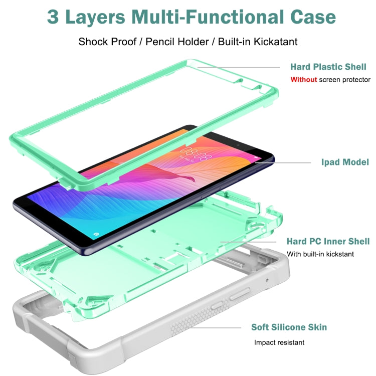 For Huawei MatePad T8 Silicone + PC Shockproof Protective Case with Holder