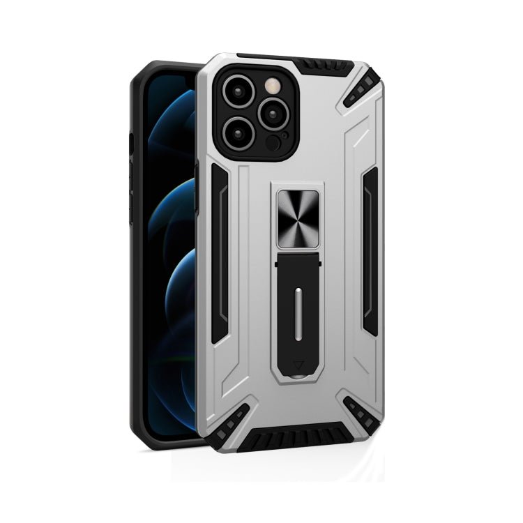 For iPhone 11 War-god Armor TPU + PC Shockproof Magnetic Protective Case with Folding Holder