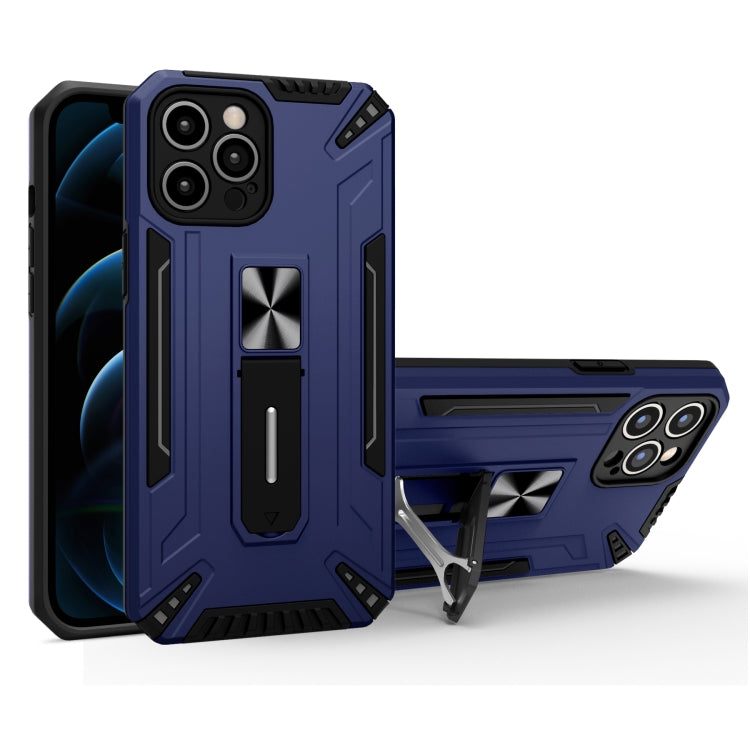 For iPhone 11 Pro War-god Armor TPU + PC Shockproof Magnetic Protective Case with Folding Holder