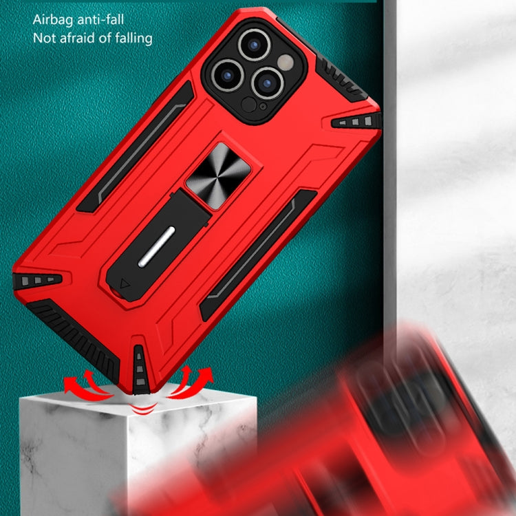 For iPhone 11 Pro Max War-god Armor TPU + PC Shockproof Magnetic Protective Case with Folding Holder