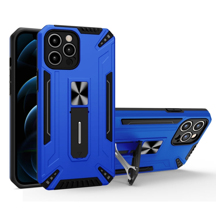 For iPhone 11 Pro Max War-god Armor TPU + PC Shockproof Magnetic Protective Case with Folding Holder