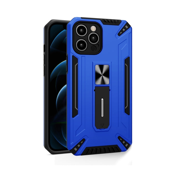 For iPhone 11 Pro Max War-god Armor TPU + PC Shockproof Magnetic Protective Case with Folding Holder