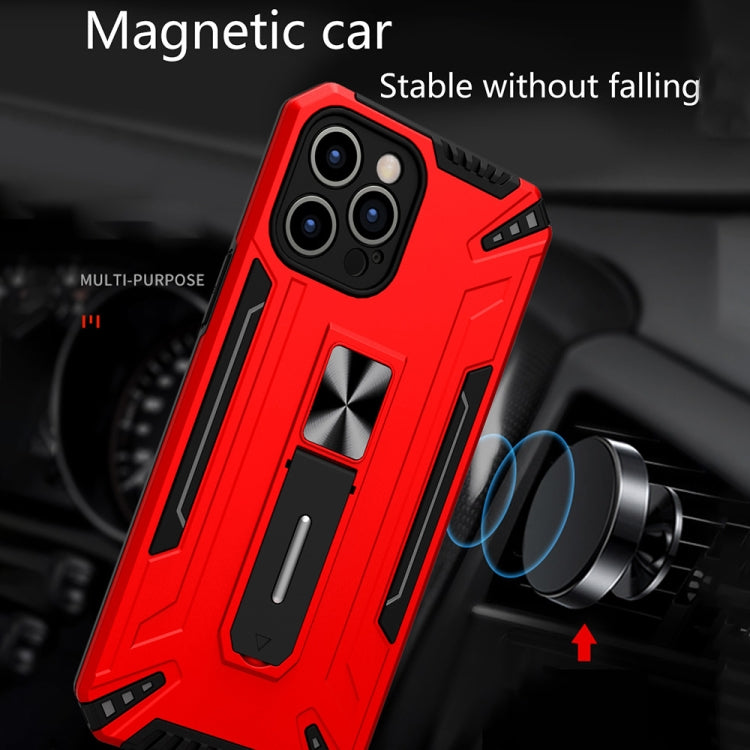 For iPhone 11 Pro Max War-god Armor TPU + PC Shockproof Magnetic Protective Case with Folding Holder