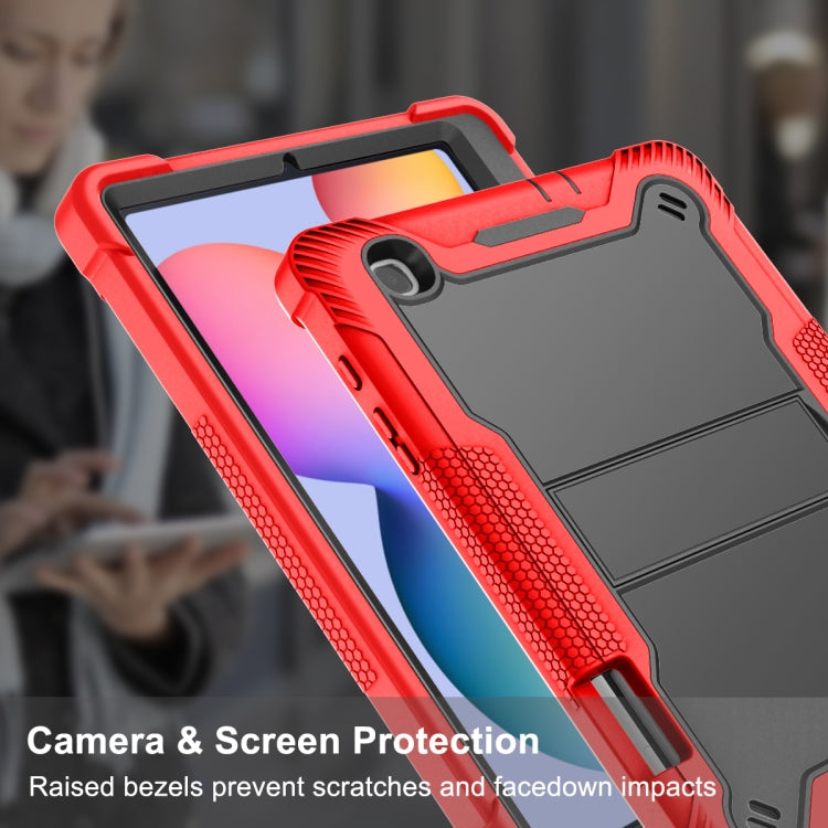 For Samsung Galaxy Tab S6 Lite Silicone + PC Shockproof Protective Case with Holder