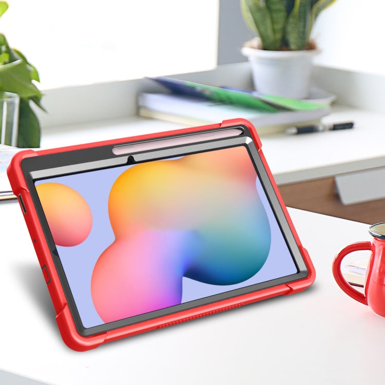 For Samsung Galaxy Tab S6 Lite Silicone + PC Shockproof Protective Case with Holder