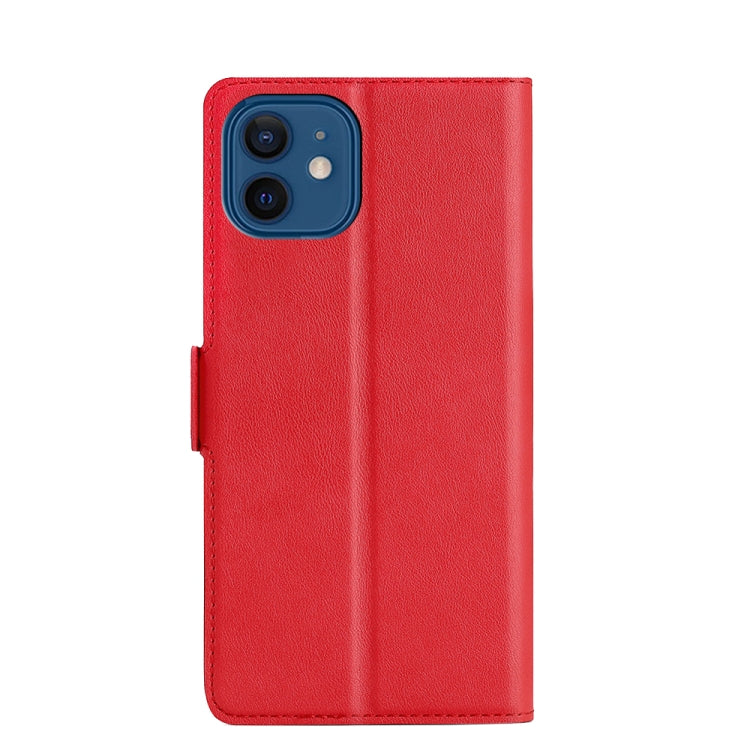 For iPhone 12 / 12 Pro Ultra-thin Voltage Side Buckle PU + TPU Horizontal Flip Leather Case with Holder & Card Slot