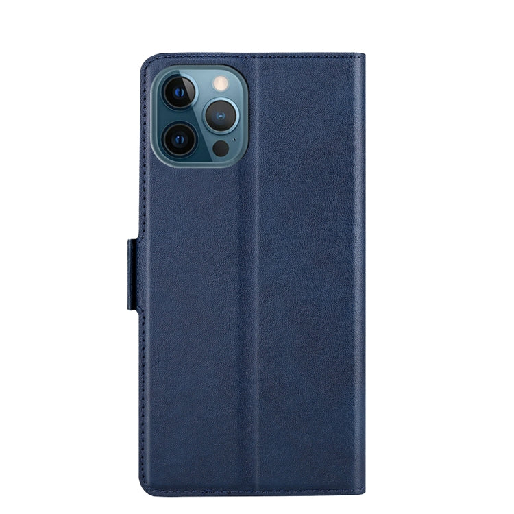 For iPhone 12 Pro Max Ultra-thin Voltage Side Buckle PU + TPU Horizontal Flip Leather Case with Holder & Card Slot