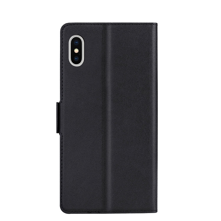 For iPhone X / XS Ultra-thin Voltage Side Buckle PU + TPU Horizontal Flip Leather Case with Holder & Card Slot