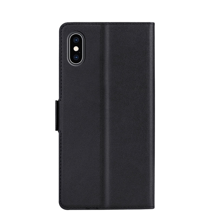 For iPhone XS Max Ultra-thin Voltage Side Buckle PU + TPU Horizontal Flip Leather Case with Holder & Card Slot