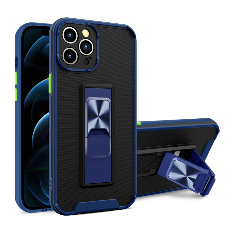 For iPhone 11 Dual-color Skin Feel TPU + PC Magnetic Shockproof Case with Invisible Holder