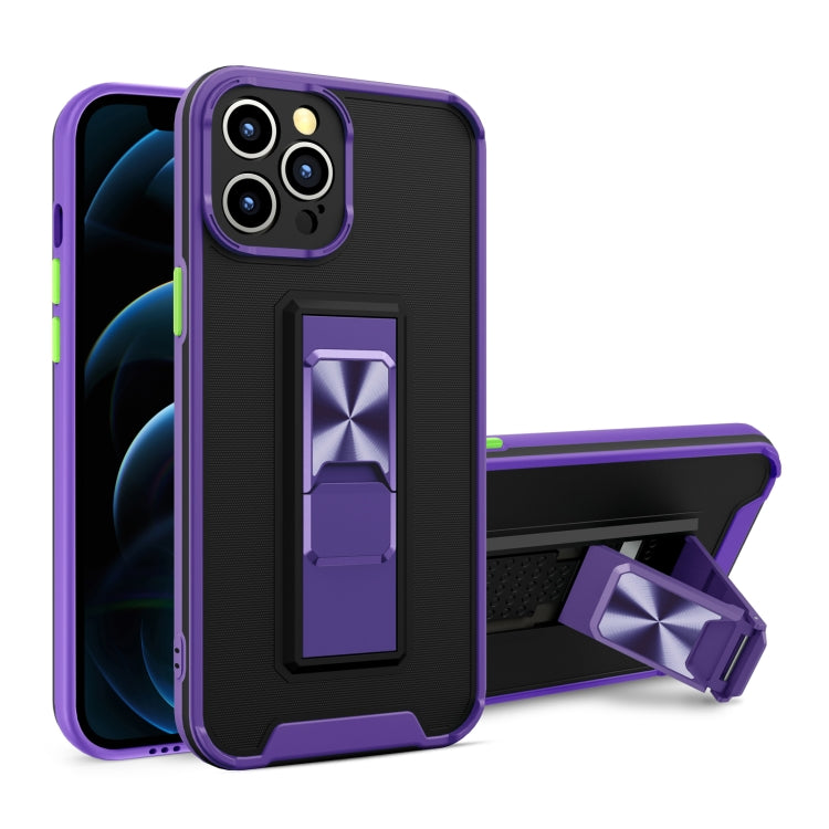 For iPhone 11 Pro Dual-color Skin Feel TPU + PC Magnetic Shockproof Case with Invisible Holder