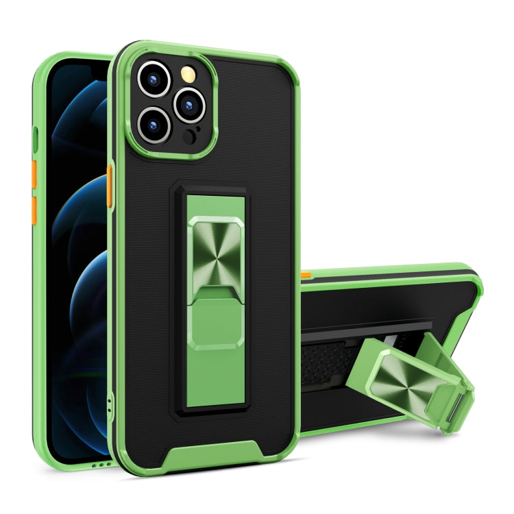 For iPhone 12 mini Dual-color Skin Feel TPU + PC Magnetic Shockproof Case with Invisible Holder