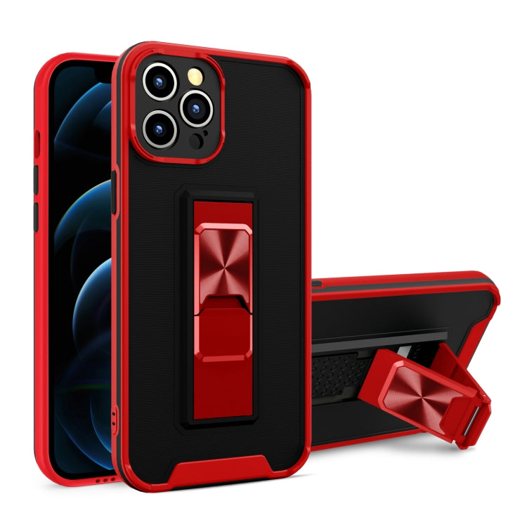For iPhone 12 Pro Dual-color Skin Feel TPU + PC Magnetic Shockproof Case with Invisible Holder