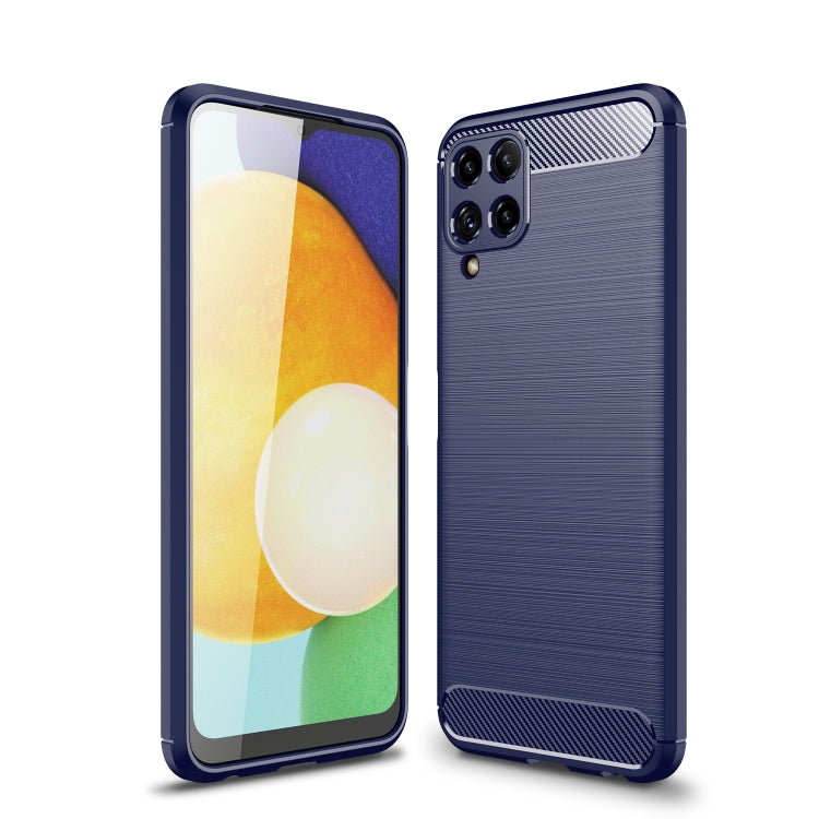 For Samsung Galaxy M32 (india) Brushed Texture Carbon Fiber TPU Case