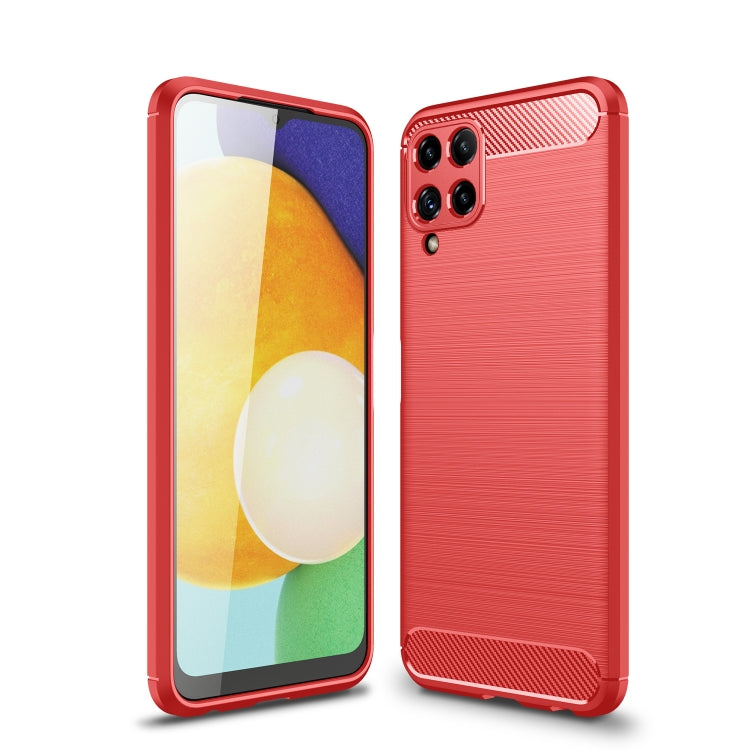 For Samsung Galaxy M32 (india) Brushed Texture Carbon Fiber TPU Case