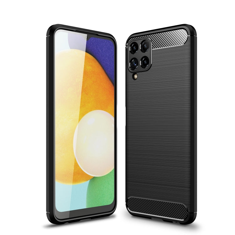 For Samsung Galaxy M32 (india) Brushed Texture Carbon Fiber TPU Case