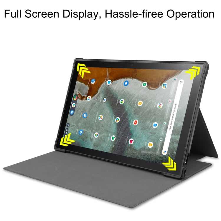 For Asus Chromebook Detachable CM3000DVA-HT0019 TPU Horizontal Flip Leather Case with Pen Slot & Holder