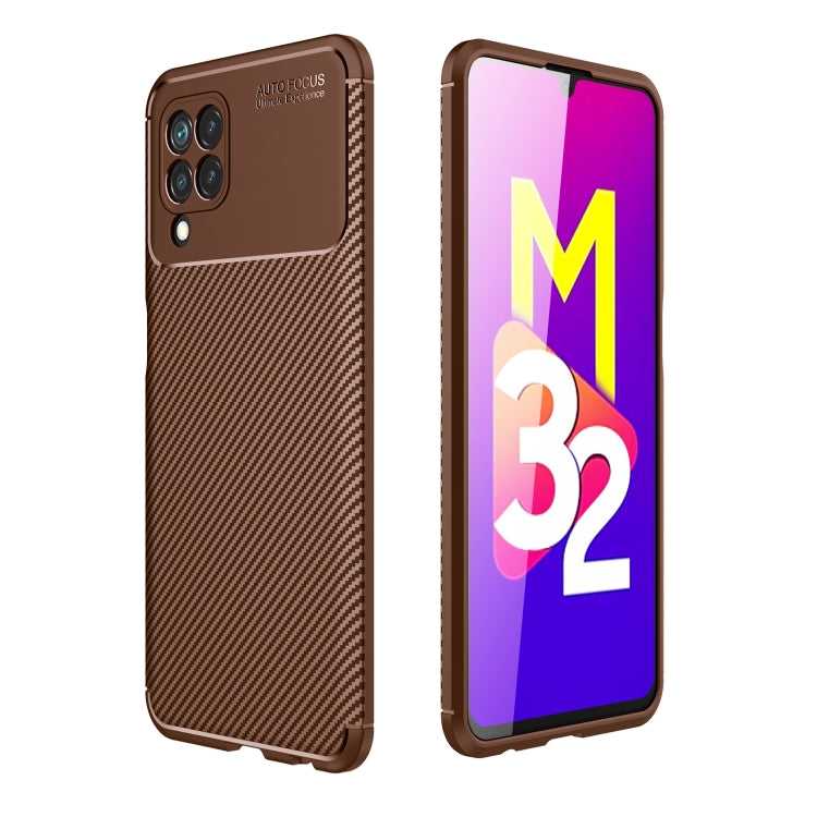For Samsung Galaxy M32 (india) Carbon Fiber Texture Shockproof TPU Case