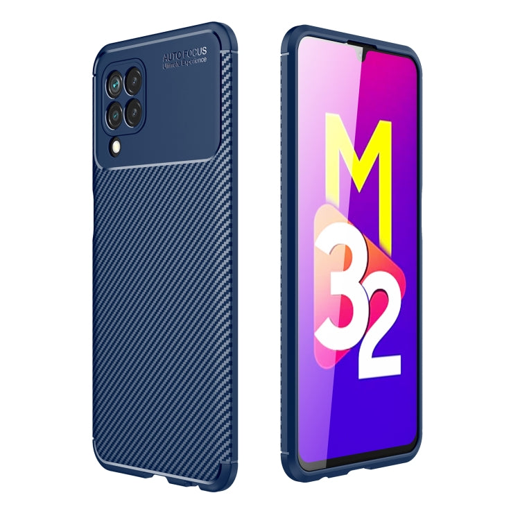 For Samsung Galaxy M32 (india) Carbon Fiber Texture Shockproof TPU Case