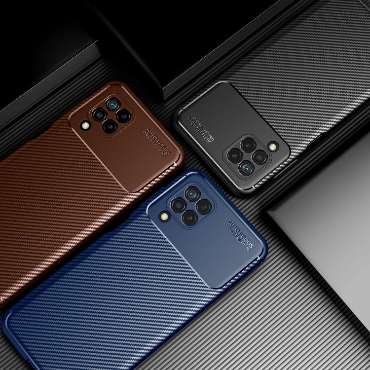 For Samsung Galaxy M32 (india) Carbon Fiber Texture Shockproof TPU Case