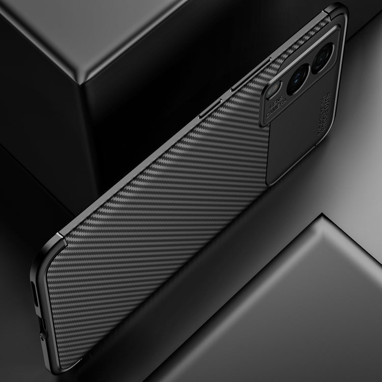 For vivo v21e 5G Carbon Fiber Texture Shockproof TPU Case