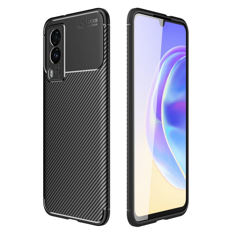 For vivo v21e 5G Carbon Fiber Texture Shockproof TPU Case