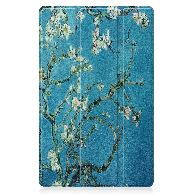 For Lenovo Qitian K10 TB-X6C6F / TB-X6C6X / TB-X6C6NBF Custer Painted TPU Smart Tablet Leather Case with Sleep / Wake-up Function & 3-Fold Holder